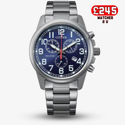 Eco-Drive Military Blue Bracelet Watch AT0200-56L